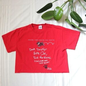 Dear Dorothy Toto Wizard of Oz red crop top